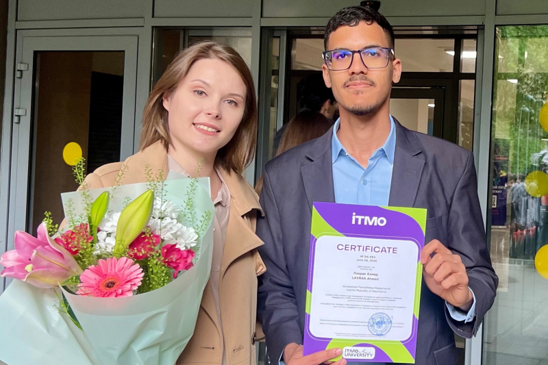 Ahmed with his teacher, Natalia Obukhova. Photo courtesy of the subject

 
