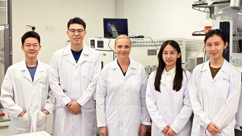 The team of Dr. Daria Andreeva, the lead author of the study, at the National University of Singapore. Photo courtesy of the research team
