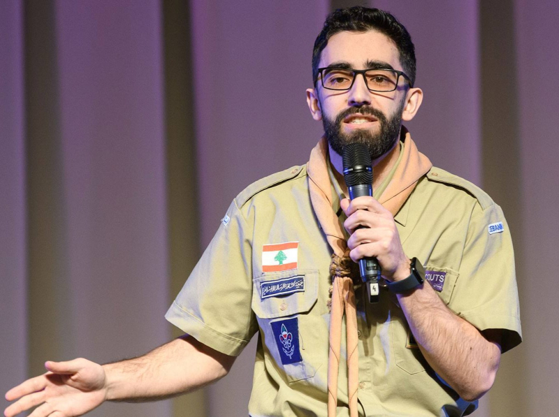 Hadi reciting a poem at the City Student Evening of Oriental Poetry, St. Petersburg State University. Photo courtesy of the subject
