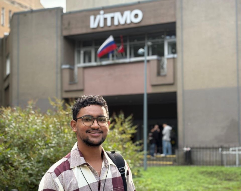 Pranay at ITMO’s Lomonosova campus. Photo courtesy of the subject
