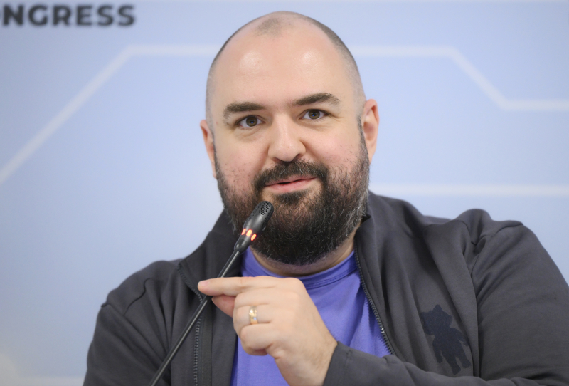 Alexey Shpilman, the managing director and the head of the AI ​​Center for Science at Sberbank. Photo by Ekaterina Chesnokova / Congress of Young Scientists
