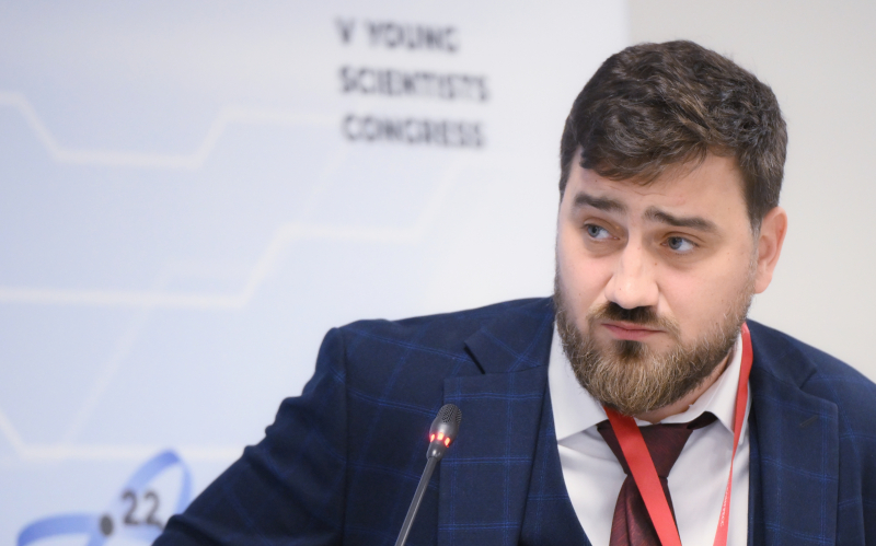 Oleg Rozhdestvensky, the head of the Office of Technology Leadership at Peter the Great St. Petersburg Polytechnic University (SPbPU). Photo by Ekaterina Chesnokova / Congress of Young Scientists
