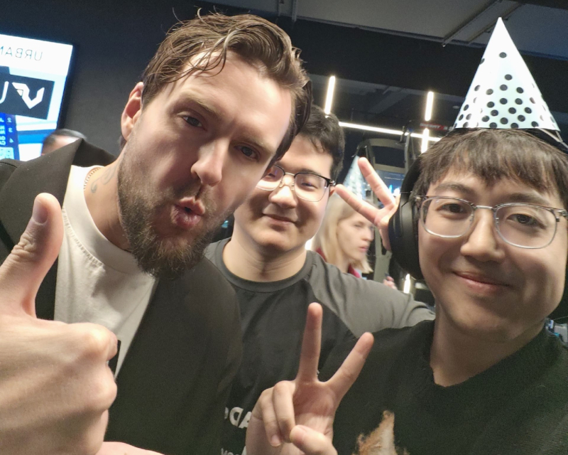 Xie with friends in St. Petersburg. Photo courtesy of the subject
