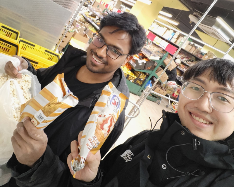 Xie with a friend in St. Petersburg. Photo courtesy of the subject
