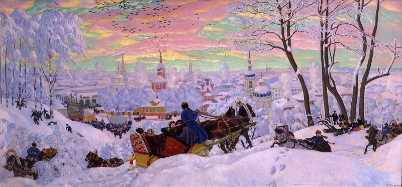 Shrovetide by Boris Kustodiev, 1916, State Russian Museum (St. Petersburg, Russia). Credit: Google Cultural Institute / Wikimedia Commons (public domain) / CC-PD-Mark
