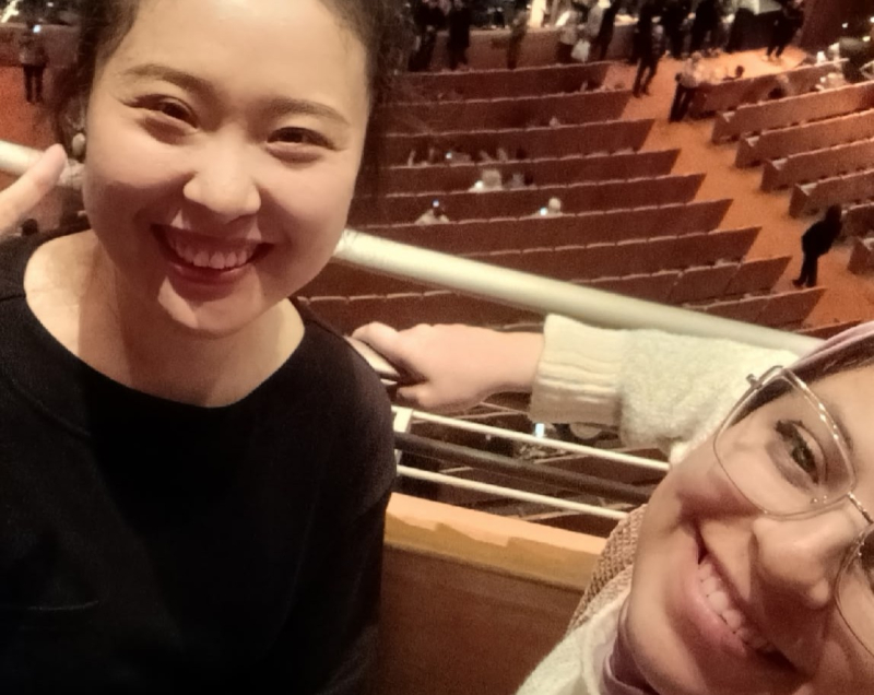 Azaizia with her friend Jan Si at the Mariinsky Theatre. Photo courtesy of the subject
