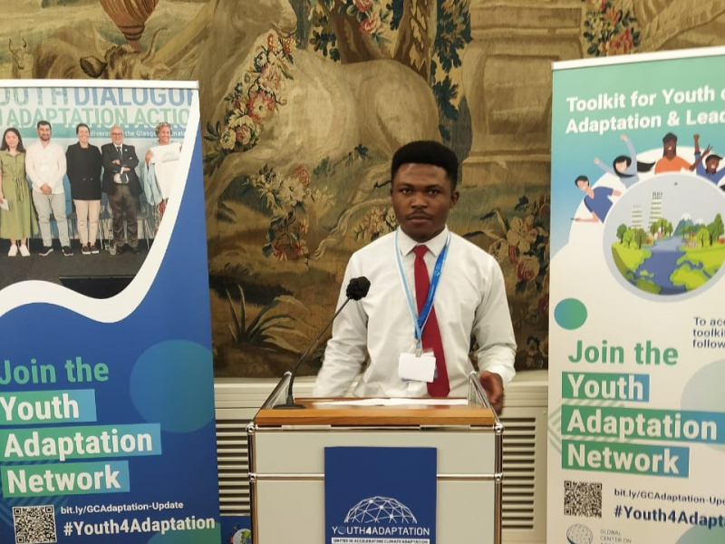 Hilux enjoys attending conferences. Here he is at a Youth Adaptation Network event. Photo courtesy of the subject
