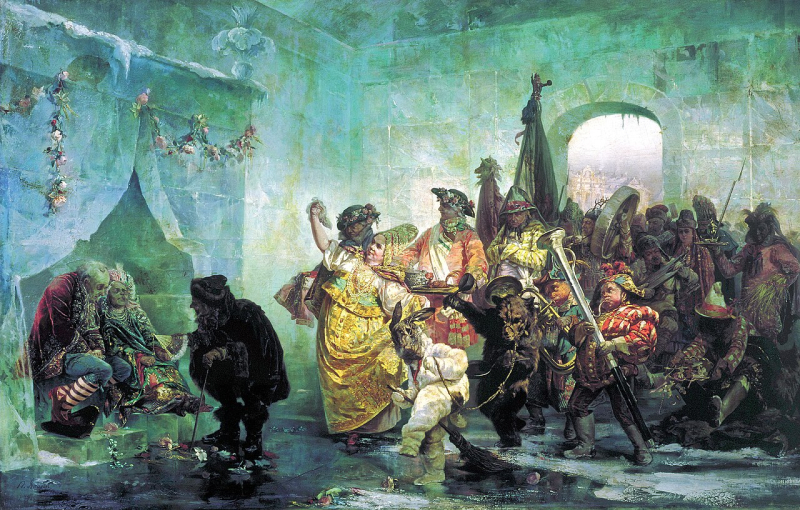 Wedding at the Ice House (1878) by Valery Jacobi. Credit: Wikimedia Commons (public domain image)
