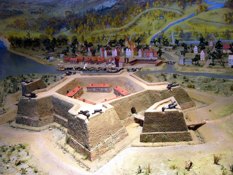 A model of the Nyenschantz Fortress. Credit: Evgeny Gerashchenko&nbsp;/ Wikimedia Commons /&nbsp;&nbsp;CC BY-SA 2.5
