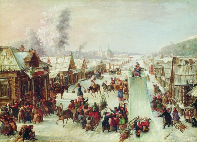 What a Maslenitsa! by Leonid Solomatkin, 1878, private collection. Credit: gallerix.ru / Wikimedia Commons (public domain) / CC-PD-Mark
