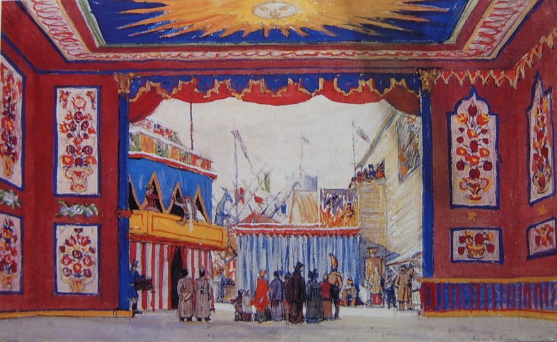 Maslenitsa in St. Petersburg by Alexandre Benois, 1917, State Russian Museum (St. Petersburg, Russia). Credit: artsait.ru / Wikimedia Commons (public domain) / PD-RusEmpire&nbsp;
