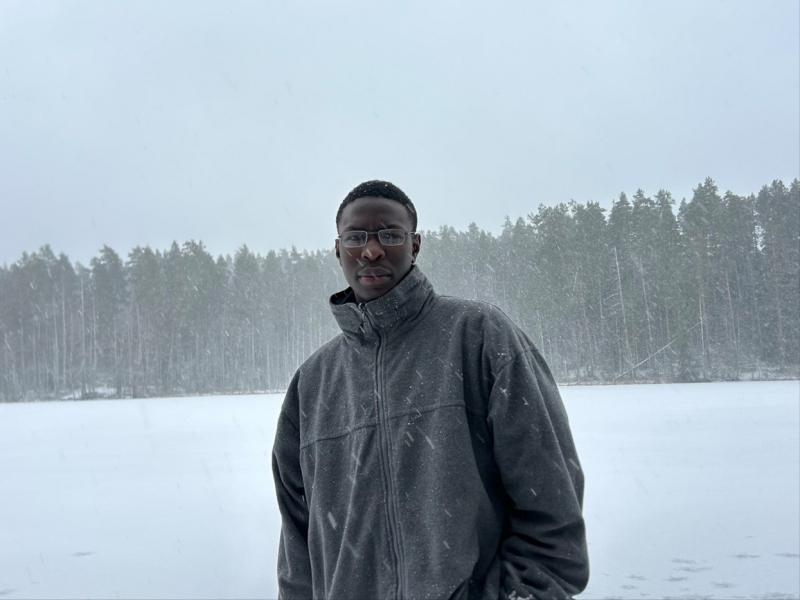 Oludotun during the winter at Yagodnoe. Photo courtesy of the subject
