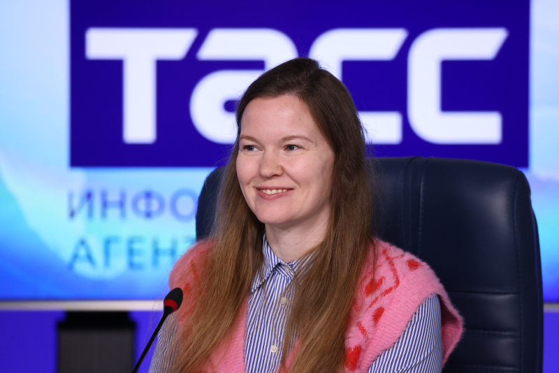 Александра Фурасова на пресс-конференции. Фото: РНФ

