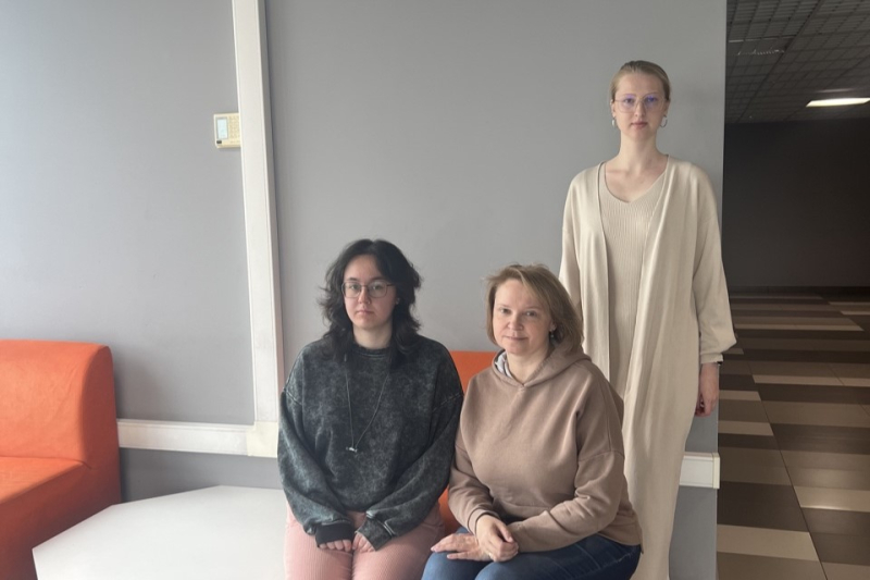 The research team at Immanuel Kant Baltic Federal University (left to right): Ksenia Zavkibekova, Kateryna Levada, and Anna Motorzhina. Photo by Stanislav Pshenichnikov
