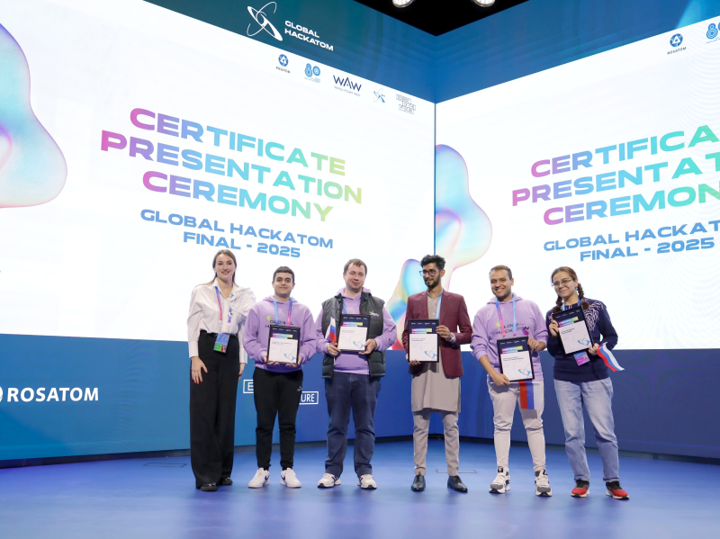 Omar at the Global Hackatom Final 2025, organized by Rosatom. Photo courtesy of the subject
