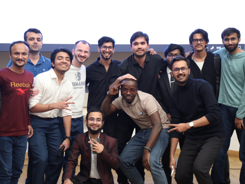 Umer with his friends at ITMO. Photo courtesy of the subject

