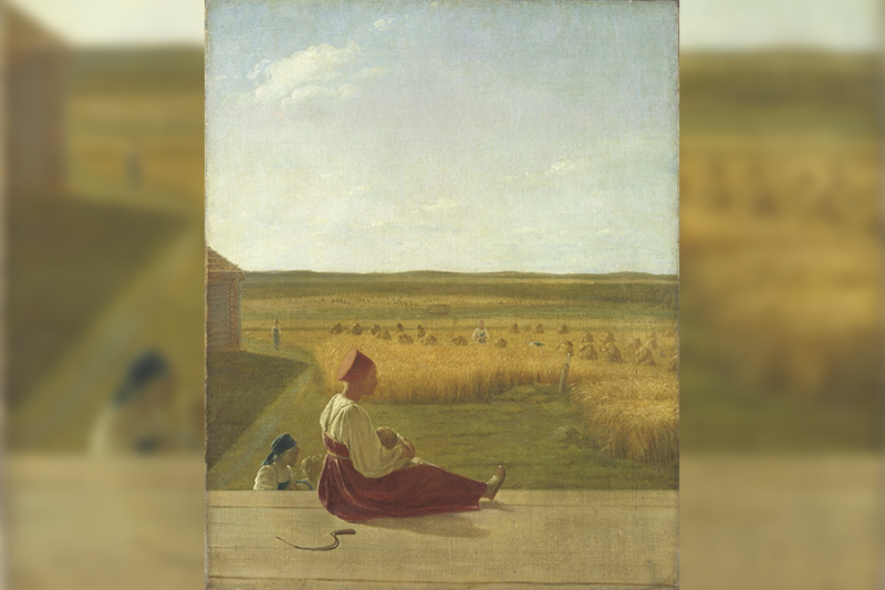 Summer, Reaping by Alexey Venetsianov, 1820s, Tretyakov Gallery (Moscow, Russia). Credit: sgu.ru / Wikimedia Commons / CC-PD-Mark
