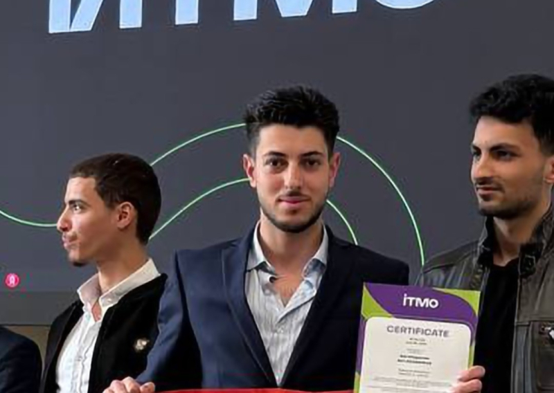 Abedrahman at ITMO. Photo courtesy of the subject
