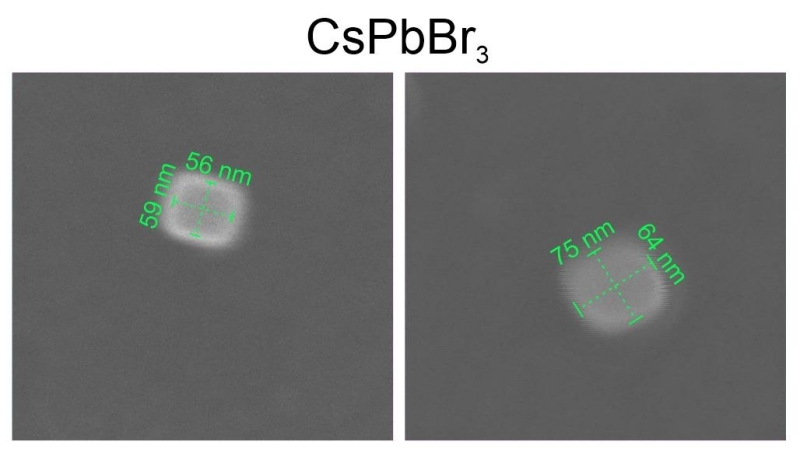 Images of nanoparticles in an electron microscope. Credit: the paper's authors
