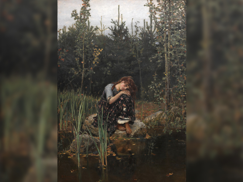 Alyonushka by Viktor Vasnetsov, 1881, State Tretyakov Gallery (Moscow, Russia). Credit: Tretyakov Gallery / Wikimedia Commons (public domain) / CC-PD-Mark
