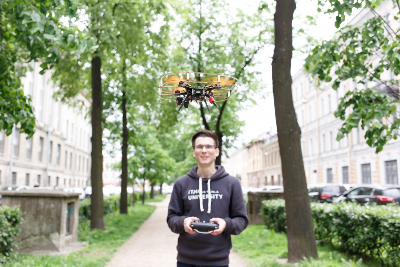 ITMO team's drone in action