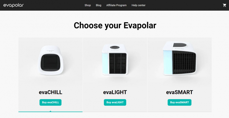 Evapolar product line. Credit: evapolar.com