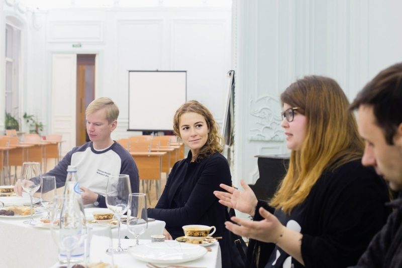 Бизнес-завтрак в Университете ИТМО (слева направо: Алексей Сергушичев, Дарья Козлова, Дарья Денисова, Андрей Кожанов)