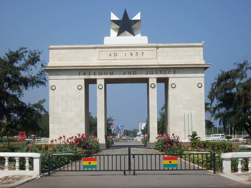 Independence arc in his home town Accra, in Ghana. Credit George Appiah (Flickr)
