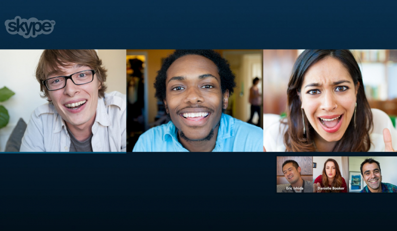 A video conference in Skype. Credit: blog-skype.com