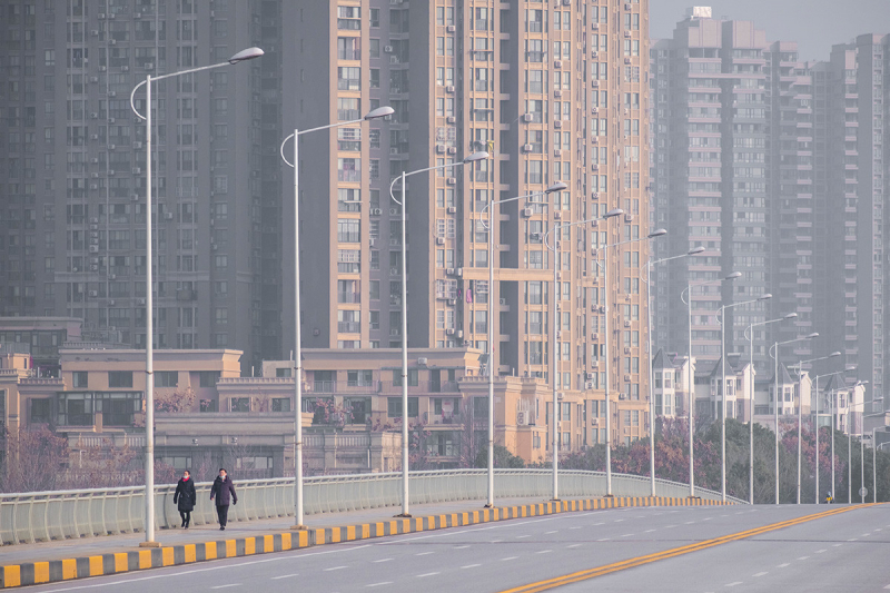 Isolated Wuhan. Credit: Arek Rataj / AP