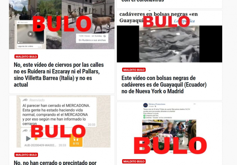 Maldito Bulo's website. Credit: maldita.es