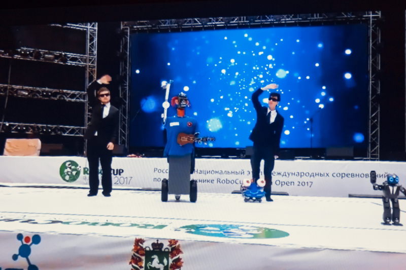 Students of ITMO's Youth Robotics Lab at RoboCup Open 2017